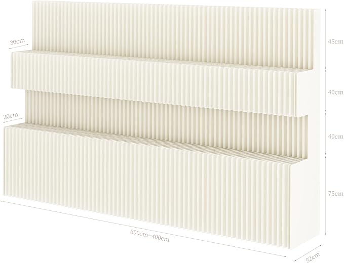 Paper Room Divider Screen Folding Adjustable Privacy Partition for Home & Office Portable Decorative Wall Divider for Dorm, Studio, Exhibition, Store or Room Separation 6.56 ft-13.13 ft-1.71 ft