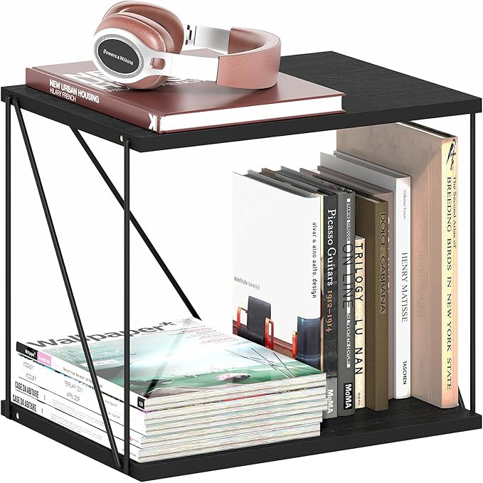 Furinno Industrial Multipurpose Side Table, Americano