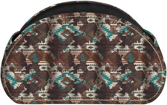 Aztec Cow Spot Print Remote Control Holder with 5 Compartments, Office Desk Organizers Couch/TV Stand/Nightstand Accessory-Desktop Space Saver,Remote Control Caddy