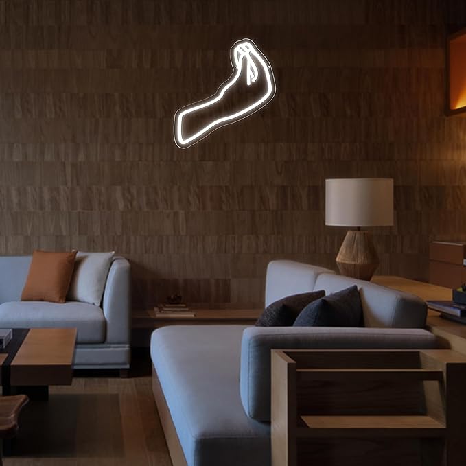 Allball Italian Gesture Neon Sign, USB Powered Dimmable LED Neon Light, for Italian Bar Kitchen Foodie Restaurant Cultural Wall Decor Minimalist Bedroom Light Wall Decor(12.9 * 12.2 In)