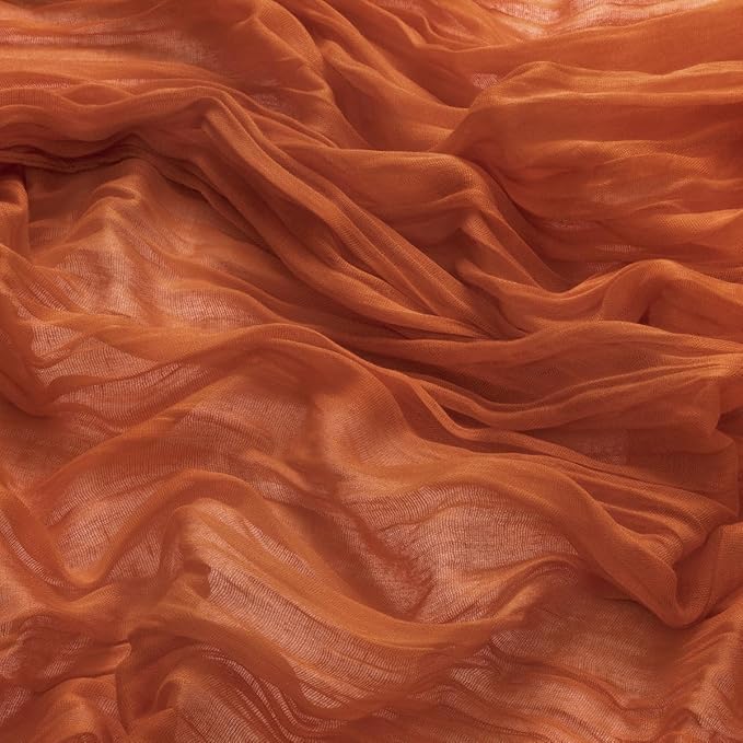 DeZerlor 20 Pack Terracotta Cheesecloth Napkins Burnt Orange Summer Cloth Napkins Set of 20 Dinner Napkins Bulk 21x21 Inches for Wedding Bridal Shower Baby Shower Parties