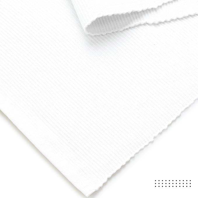 Encasa XO Dining Table Runner 13"x94" | Yarn Dyed Fine Ribbed Cotton | White | Machine Washable
