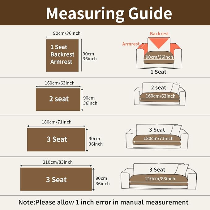 Velvet Couch Covers for Sectional Sofa Washable, Non-Slip L Shaped Sectional Couch Cover, Soft Pet Couch Covers for Sofa, Furniture Slipcovers for 3 Cushion Couch(1PC,35"x83",Dark Brown)