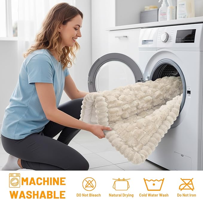 Smiry Couch Covers for Dogs Washable, Non Slip Fuzzy Pet Couch Covers for Sofa, Soft Thick Sofa Slipcovers Furniture Protector Pet Friendly (Apricot, 27.6" x 27.6")