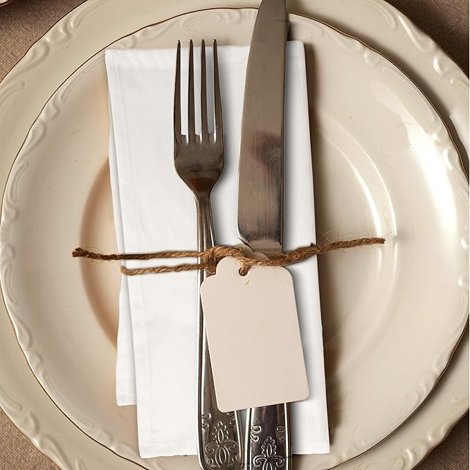 Urban Villa Cloth Napkins 100% Cotton Highly Absorbent Washable Durable Reusable Premium Dinner Napkins Ideal for Gifts for Mothers Day Hotel Farmhouse Parties - Ivory (18" x 18", Set of 12)