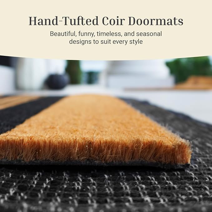 THEODORE MAGNUS Door Mat - Welcome Mat for Front Door with Non-Slip Backing - Durable Coir Doormat - Perfect for Outside Entrance and Entryway Matt - Outdoor/Indoor - Warm Welcome - 17" x 30"