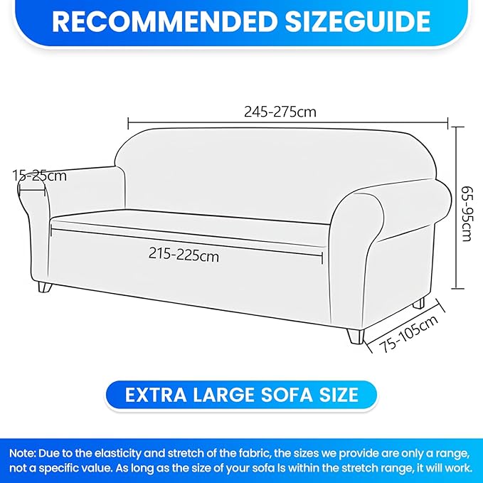Stretch Sofa Slipcover 3 Cushion Couch X-Large Sofa Cover,91"-110" Non Slip Soft Couch Sofa Cover Washable Furniture Protector with Non Skid Foam and Elastic Bottom for Kids, Pets,Pink