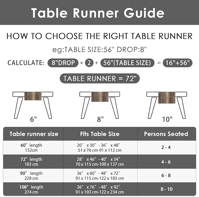 Emvency Farmhouse Table Runner, Abstract Grey and Dark Brown Art Painting for Kitchen Coffee Table Family Dinners Holiday Parties Wedding Events Decor(13x72 inch)