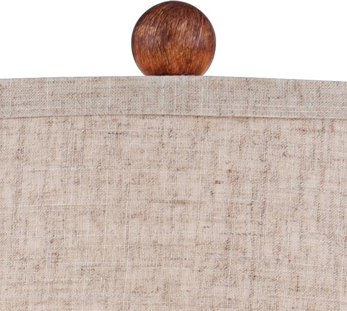 360 Lighting Fraiser 23 1/2" High Cone Small Mid Century Modern Accent Table Lamps Set of 2 Brown Wood Finish Cottage Core Living Room Bedroom Bedside Nightstand House Office Home Oatmeal Shade