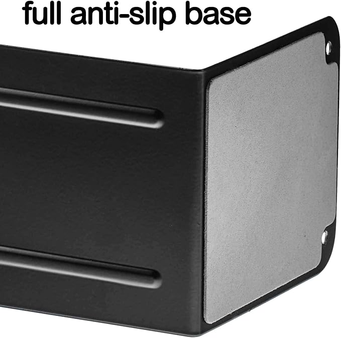 Acrimet Bookends for Shelves, Heavy Duty Steel Metal Book Ends, Non-Skid Book Stopper, Book Storage Holder for Home, Library, Jumbo Large Size 9" H x 4" W x 4 1/2" D, (Black) (1 Pair / 2 Pieces)