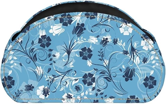 TV Remote Holder with 5 Compartments, Floral Print Office Desk Organizers - Vanity Organizers/Nightstand Accessory,Storage for Jewelry/Cosmetic Brushs/Pens