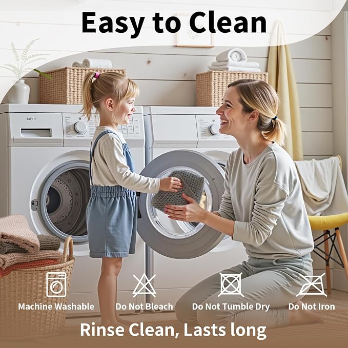Waffle Runner Bath Mat - Long Boho Bathroom Rugs Non Slip Washable, Super Absorbent & Quick Dry, Soft Bath Mat Farmhouse Bathroom Decor, 24'' x 72'', Dark Grey