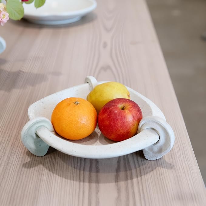 10" Large Decorative Bowl decor, Decorative Bowls for Modern Home Decor,Stylish Key Bowl for Entry Table,Decorative Fruit Bowls for Kitchen Counter