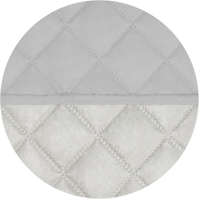 PureFit Reversible Quilted Sofa Cover, Water Resistant Slipcover Furniture Protector, Washable Couch Cover with Non Slip and Elastic Straps for Kids, Dogs, Pets (Oversized Chair, Light Gray/Ivory)