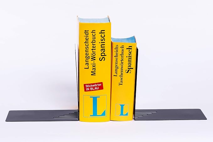 Maul 85 x 140 x 140 mm Narrow Metal Book Ends - Black 3501090