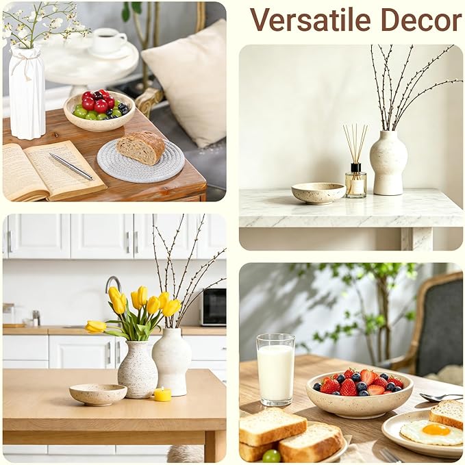 Decorative Bowl for Entryway Table & Coffee Table, 7.7" Modern Fruit Bowl for Kitchen Counter, Stylish Key Bowl & Catch All Bowl for Home Decor
