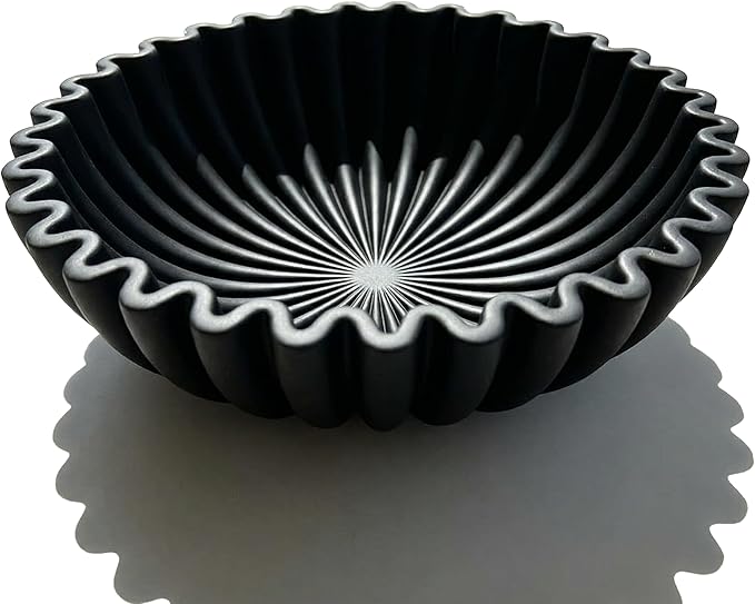 Decorative Bowls for home decor, fruit bowl for kitchen counter, Scalloped key bowl for entryway table