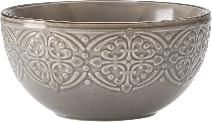 Pfaltzgraff Emma 12 Piece Dinnerware Set, Service For 4, Gray