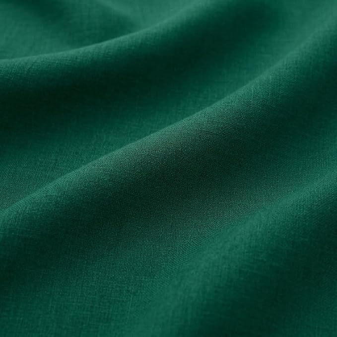 Solino Home Linen Tablecloth for Rectangle Tables 60 x 90 Inch - 100% Pure Linen Rainforest Green Table Cloth - Fete, Machine Washable Cloth Tablecloth