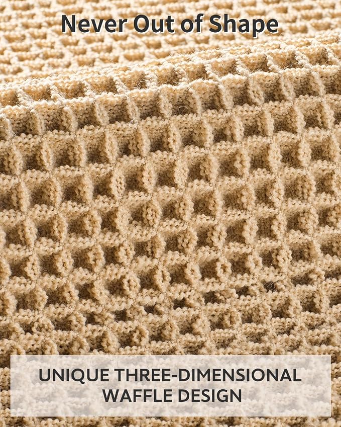 tchdio Waffle Bath Mat Rug, Super Absorbent Non Slip Bath Mats Ultra Soft Bathmat Machine Washable Bathroom Rugs with Tassels, Bath Rugs for Bathroom Floor Beside Tub, 17" x 24", Brown