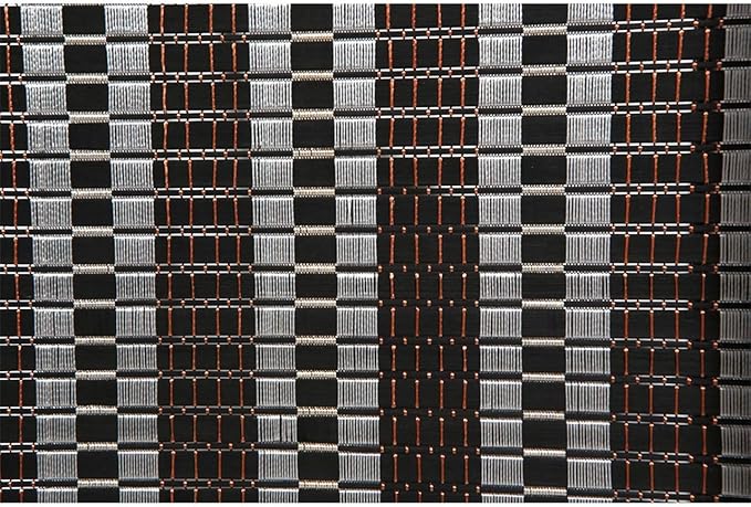 Legacy Decor 6 Panel Black Color Wood and Bamboo Weave Room Divider