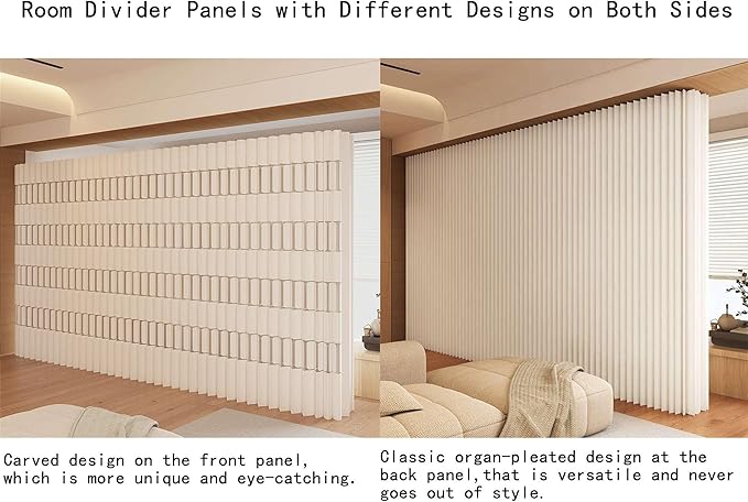 Portable Room Dividers Panel and Folding Privacy Screens, Versatile Paper Partition Wall Divider for Room Separation, Adjustable Space Separator for Home Dorm Office Studio Exhibition Store