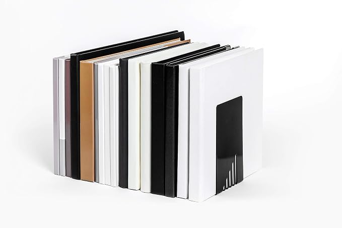 Maul 85 x 140 x 140 mm Narrow Metal Book Ends - Black 3501090