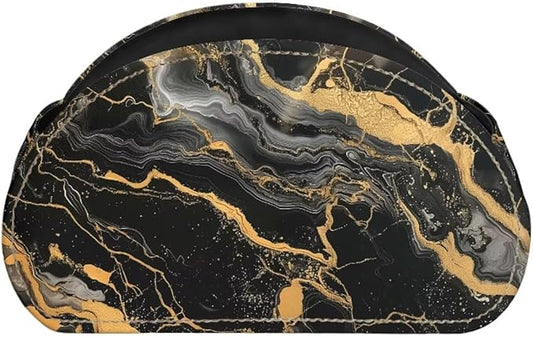 Marble Print Remote Control Holder with 5 Compartments, Lightweight Office Desk Organizers - Couch/TV Stand/Bedside Table/Home Theater Accessory - Desktop Caddy