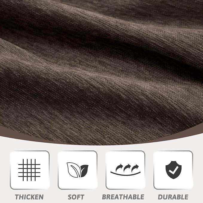 MEETSKY Washable Sofa Covers Love Seat Couch Cover Sofa Slipcover for Reclining Couch 2 Seat，Soft Throws Cover Home Decorative for Living Room, 71" x 102",Dark Chocolate