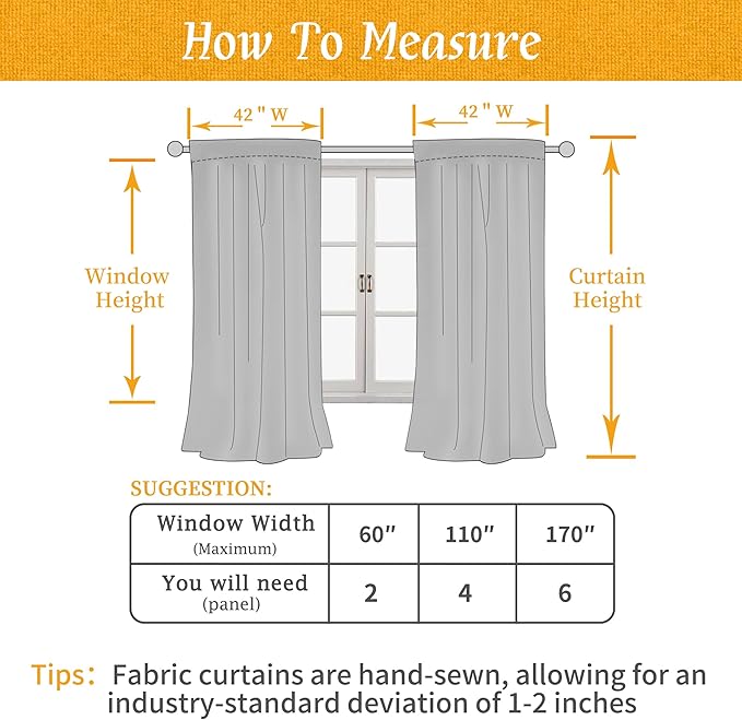LAMIT Sage Green Linen Curtains for Small Windows, 45 Inches Long Light Filtering Panels Rod Pocket Neutral Privacy Drapes for Kitchen/Window/Bedroom, 2 Panels, 42 x 45 Inch