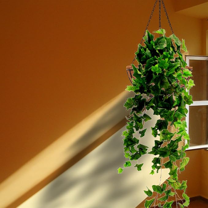 Hanging Planters Basket Outdoor Indoor(14 inch 4 Pack)-Coconut Coir Hanging Baskets for Plants Outdoor,Metal Wire Baskets with Coco Liner Window Box Planters, Hanging Flower Pots for Railings