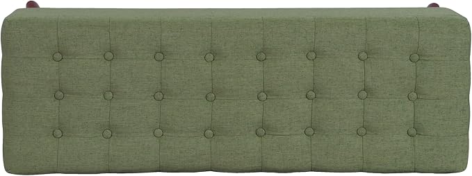 HomePop Modern Tufted Storage Bench - Moss Green