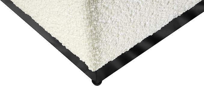 HomePop Cube Ottoman| HomePop Home Décor |Square Ottoman - Cream Boucle