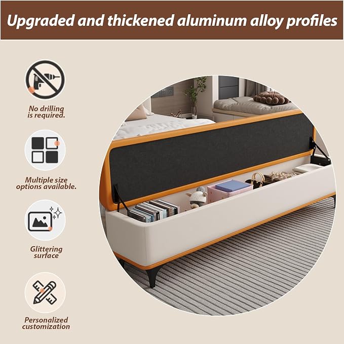 Modern Bedroom Bench with Storage Space, Hallway Seat Chest with Shoe Rack, Ultra-Narrow Gap — Slim Entryway, Living Room, and Shoe-Changing(A,130 * 30 * 45cm/51.2 * 11.8 * 17.7in)