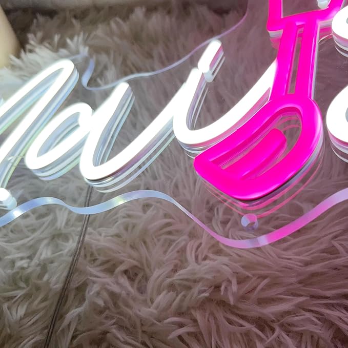 Nails Neon Sign for Nail Room, LED Nails Neon Signs for Wall Decor, Beauty Room, Salon Bar, Bedroom, Nails Neon Lights Christmas Birthday Gift for Girls, Lover, Friend