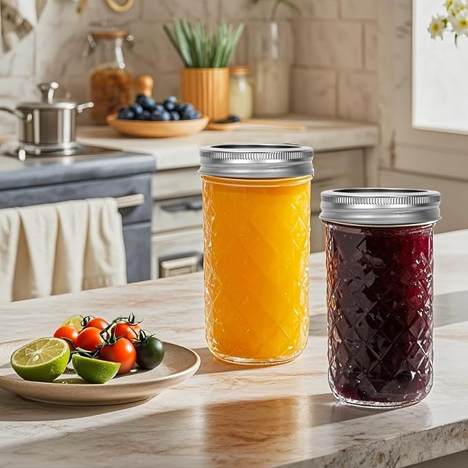 12 oz Regular Mouth Mason Jars with Airtight Lids and Bands,15 Pack Glass Canning Jars,Preserving Jar for Pickling,Fermenting,Jams,Fruits Salad and Food Storage