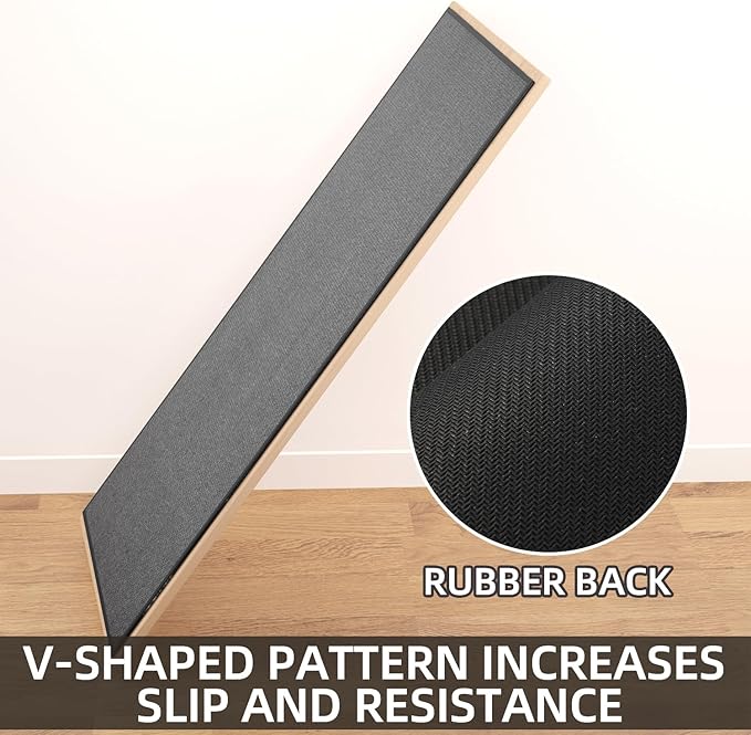 SUMLANS Kitchen Mat 1 PCS, Cushioned Non Slip Rugs for Kitchen Floor, Absorbent Runner Comfort Standing Mats Washable for Kitchen, Office, Home (Black, 17.3"x60")