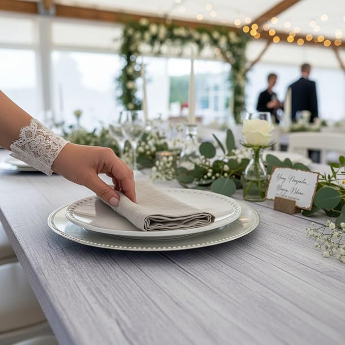 Linen Napkins –100% French Flax – Stonewashed Pure Linen Cloth Napkins - Size 18 Inch x 18 Inch – Set of 4 (Natural)