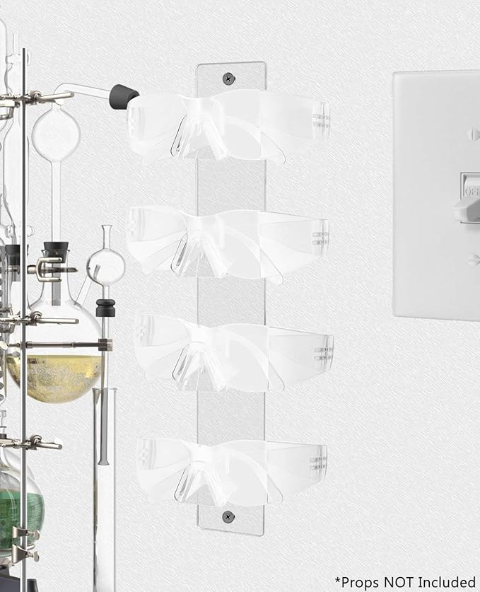 Marketing Holders 4 Pack Glasses Storage Rack 4 Tier 4 Pairs Holder Clear Acrylic Wall Mount with Hanging Hardware Department Stores Showcase Events Optical Outlets Fashion Displays