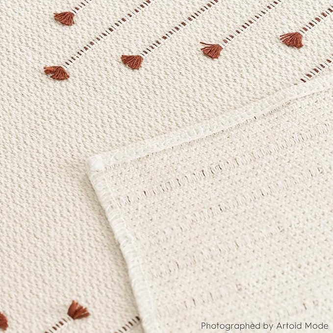 Artoid Mode Caramel Boho Table Runner for Farmhouse Rustic，Seasonal Holiday Macrame Burlap Kitchen Dining Table Decoration for Home Party Decor 12x90 Inch