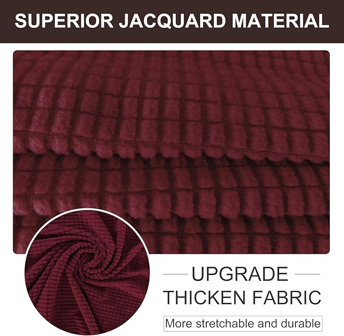 U-NICE HOME Recliner Chair Covers Stretch Couch Cover Sofa Cover Sofa Slipcover Furniture Protector for Chair Cover Pet Friendly(Armchair, Burgundy)