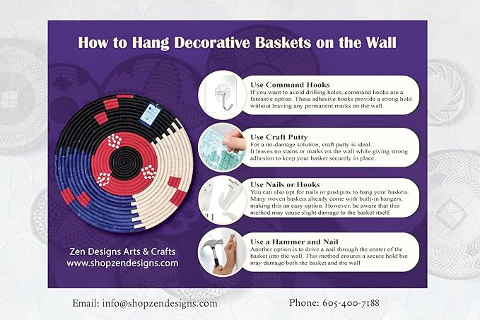 Handwoven African Basket Handmade sisal Fruit Bowl Wall Hanging decorative Baskets for Home Living Room Kitchen Gifts Centerpiece Zen Designs Arts and Crafts (Dark Green Natural, 12in diameter)