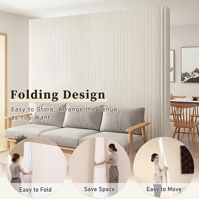 Room Divider,Paper partition for Room Separation,Room Divider Panel,Partition Room Dividers Freestanding,Folding Privacy Screens,for Home/Office/Clothing Store/Enterprise