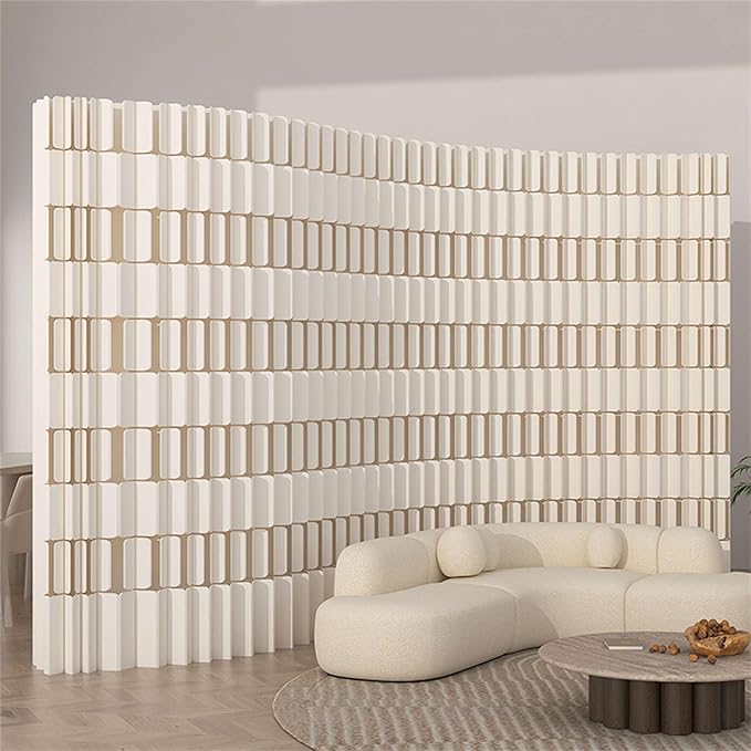 Portable Room Dividers Panel and Folding Privacy Screens, Versatile Paper Partition Wall Divider for Room Separation, Adjustable Space Separator for Home Dorm Office Studio Exhibition Store