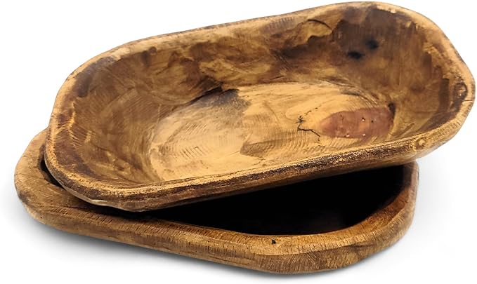 Ranch Junkie Mercantile 9"-10" Mini Dough Bowl Small Wood Decorative Bowl - The Itty Bitty Bowl