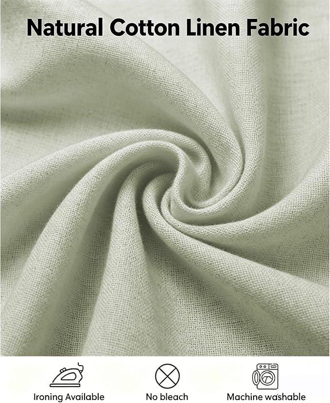 Alsoo Textured Tablecloths for Rectangle Tables Heavy Duty Linen Style Spring Table Cloth Spill Proof Wrinkle Free Table Cover with Tassel for Kitchen Dining Holiday, Sage Green, 55" x 120"