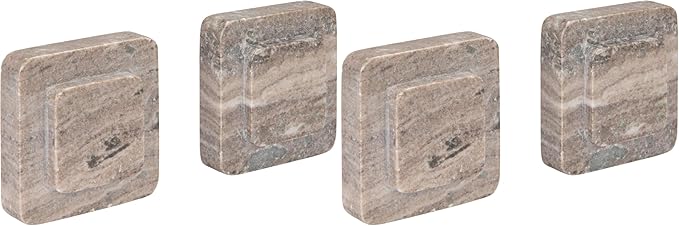 Bloomingville Heavy Duty Marble Bookends, Beige, (Pack of 4)