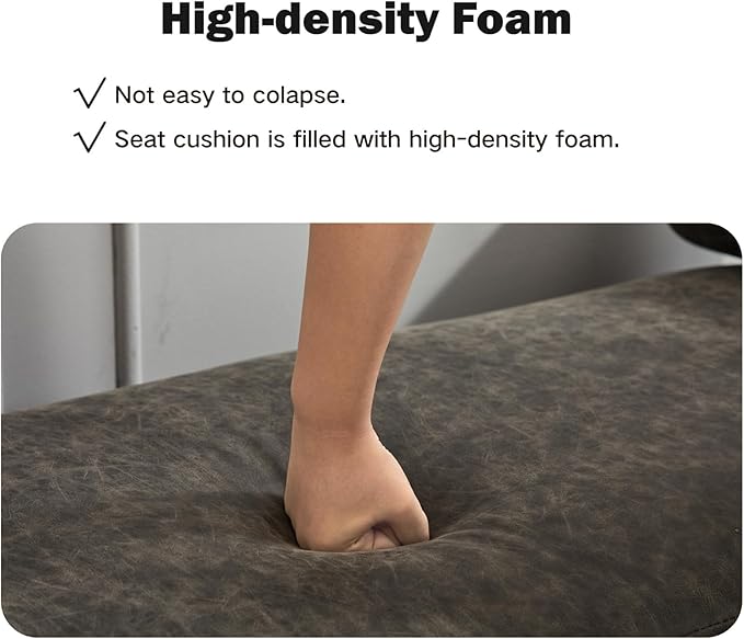 Chifee & Vingol 66" End of Bed Bench King Size Upholstered Leather Bench for Bedroom Entryway, Gray