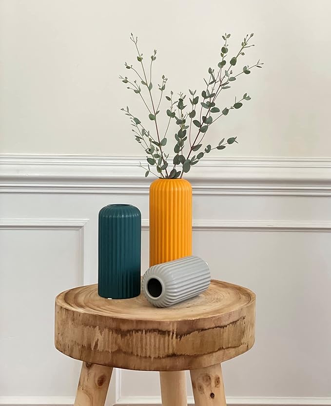 Rumi Decor Modern Ceramic Vases - Home Decor, Living Room & Dining Table Accents