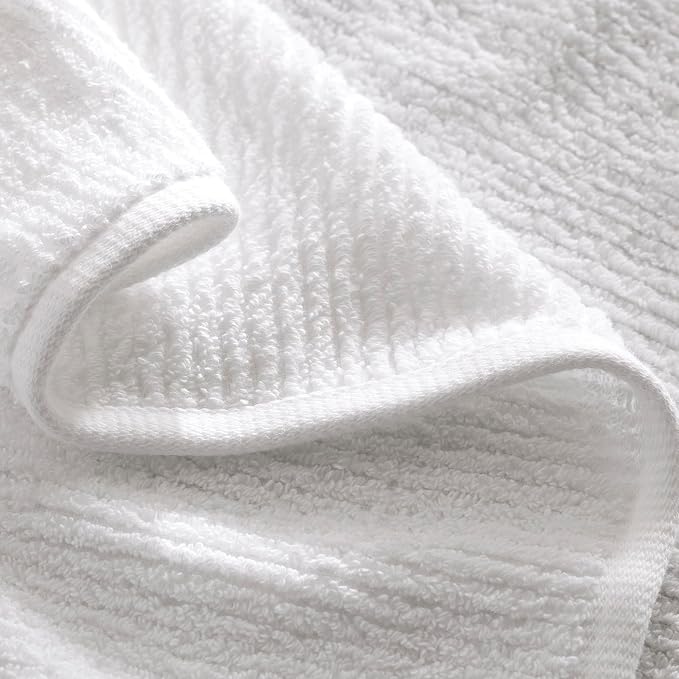 BOLL & BRANCH Turkish Ribbed Bath Mat - White - 100% Organic Turkish Cotton - Plush Absorbent Quick Dry Luxury Bathroom Mat with Ribbed Texture - Soft Underfoot Spa Comfort